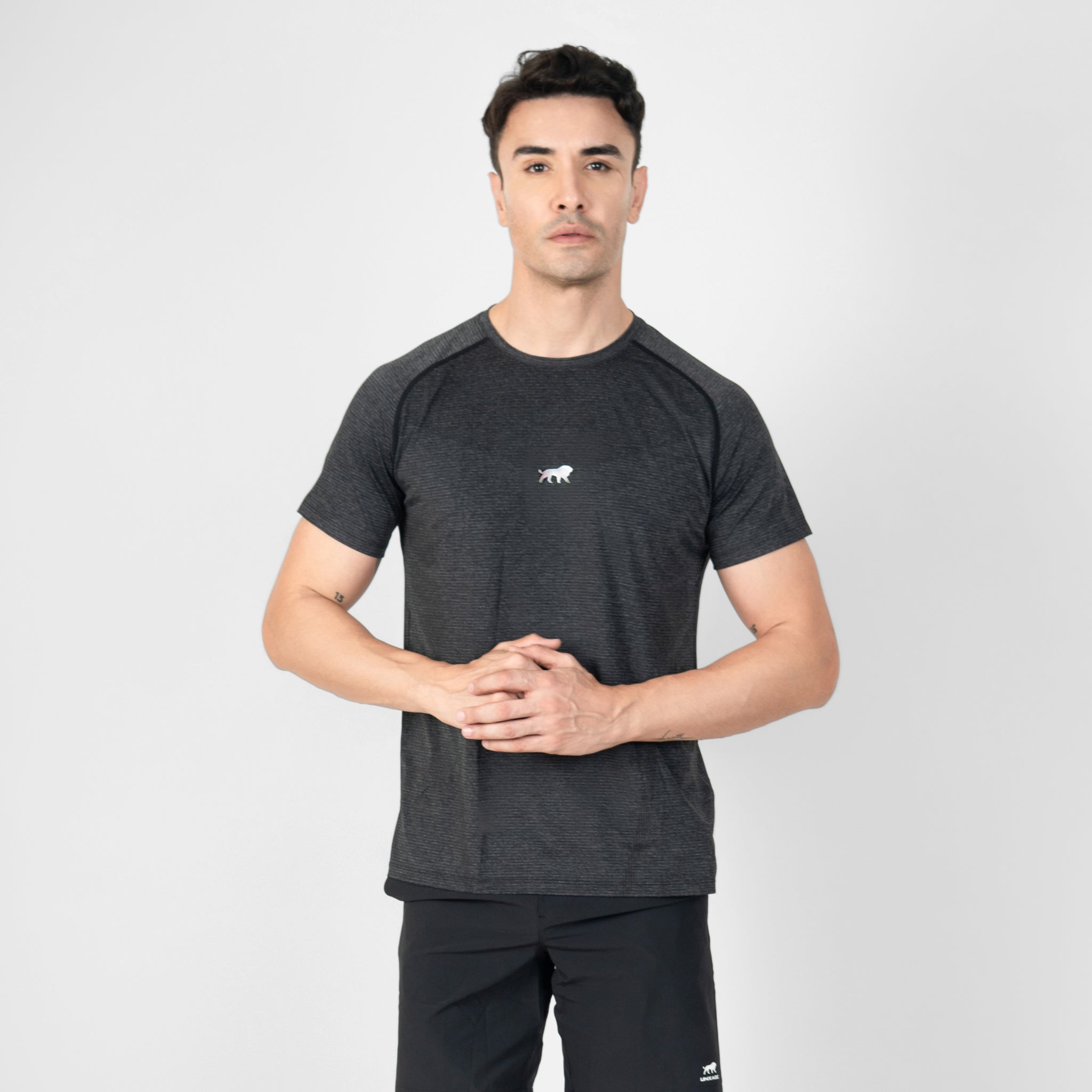 Apex Seamless Tee - Black Shadow Stripe