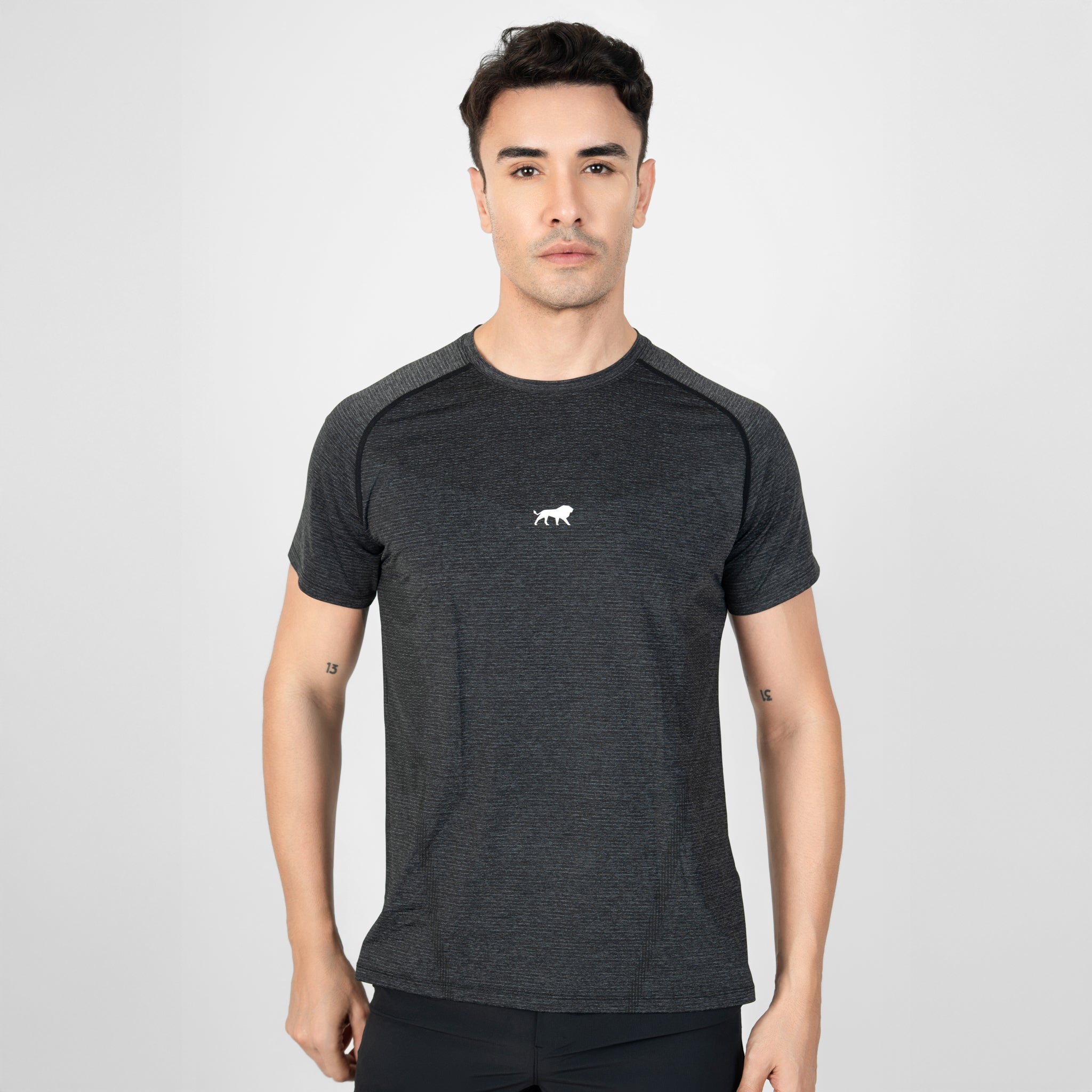 Apex Seamless Tee - Black Shadow Stripe