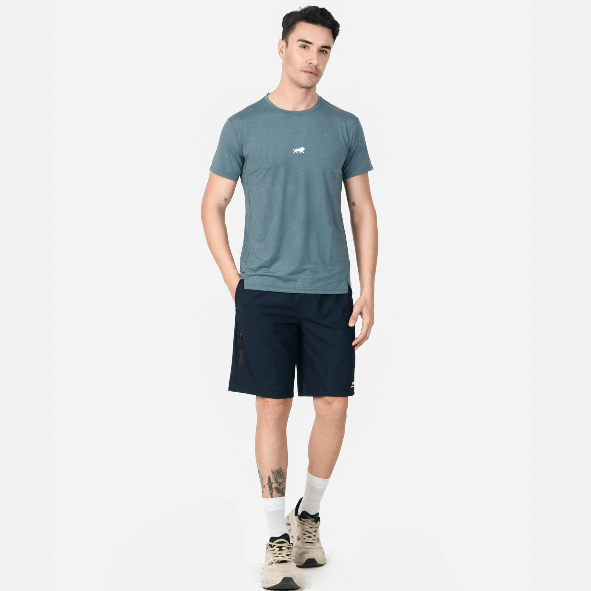 Flux Performance Tee- Ocean Stripe