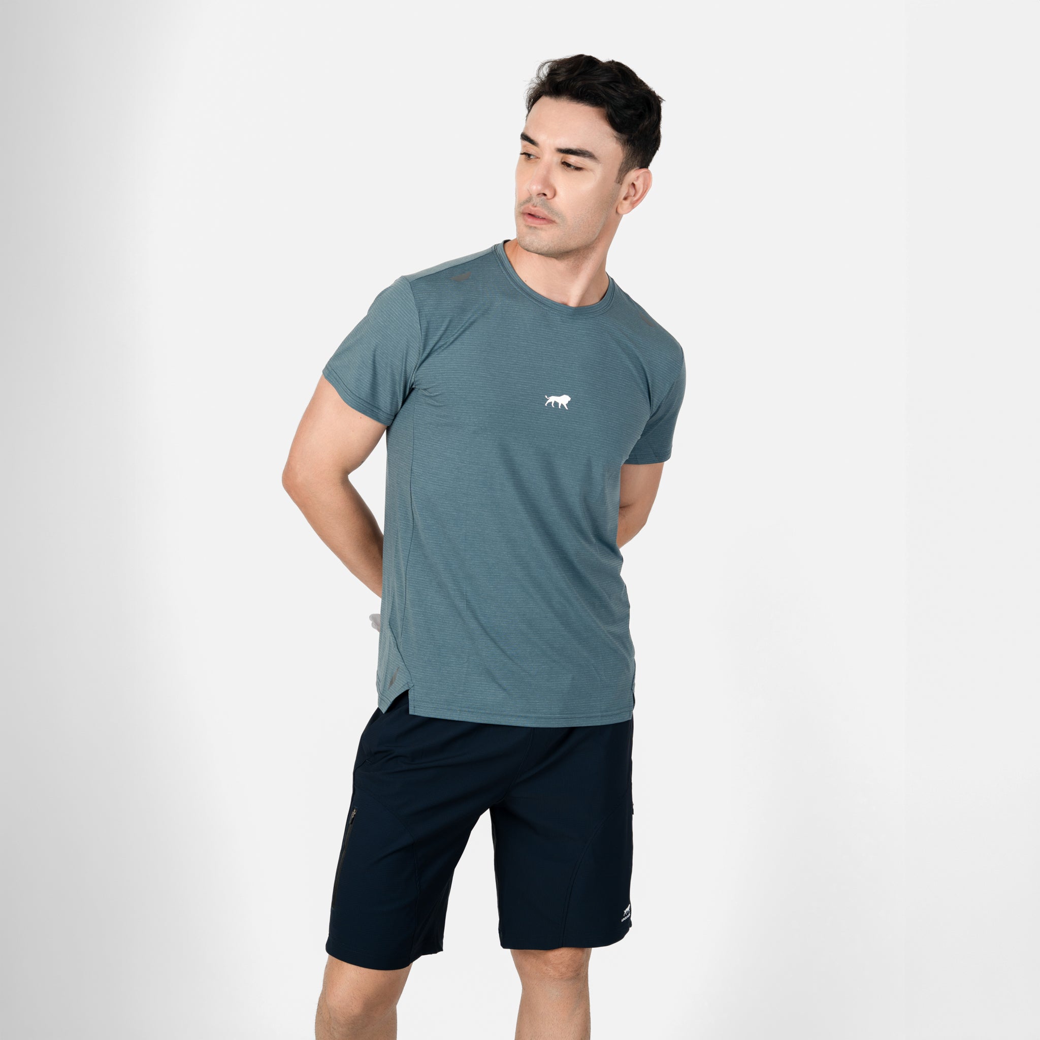 Flux Performance Tee- Ocean Stripe