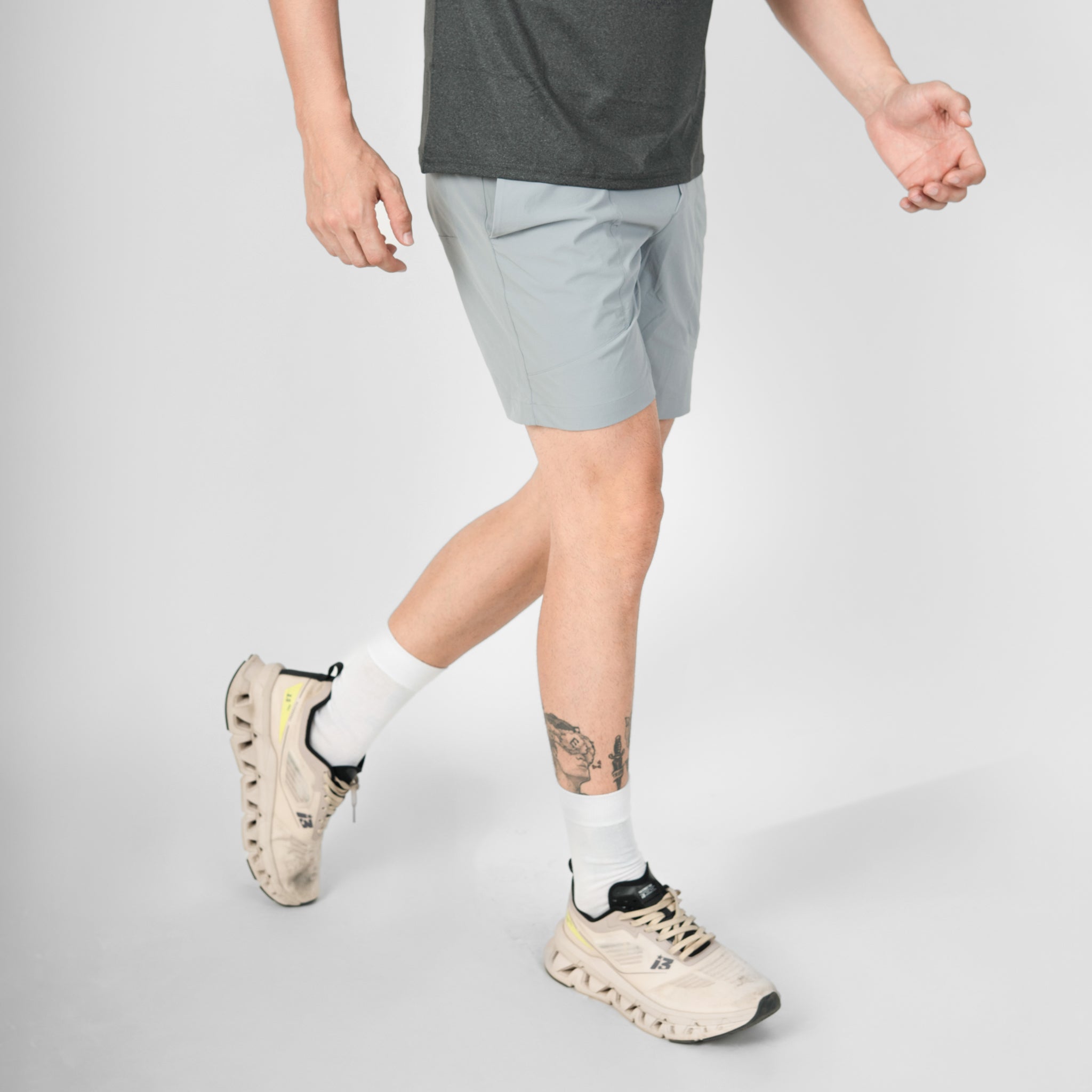 Ease Training Shorts - Stone Grey